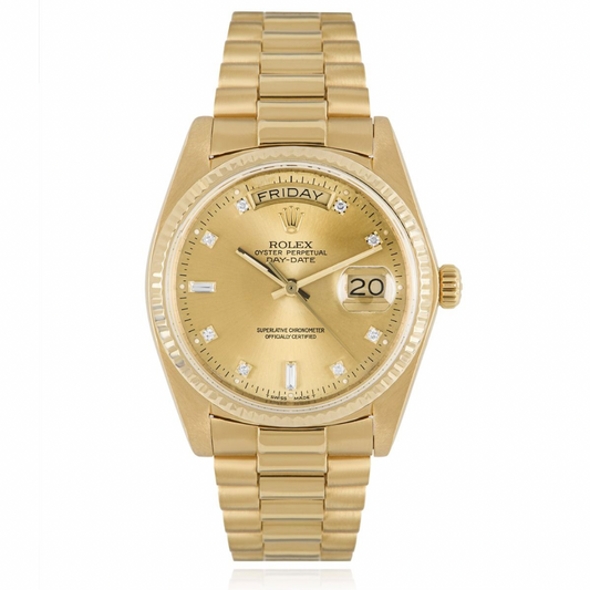 Rolex Day-Date Yellow Gold Factory Diamond Dial 36MM - 1995